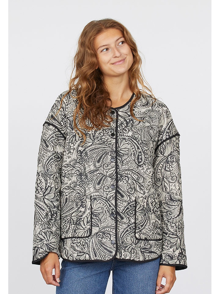 SisterS point Übergangsjacke in Schwarz/ Creme - 85% | Größe M | Damenjacken