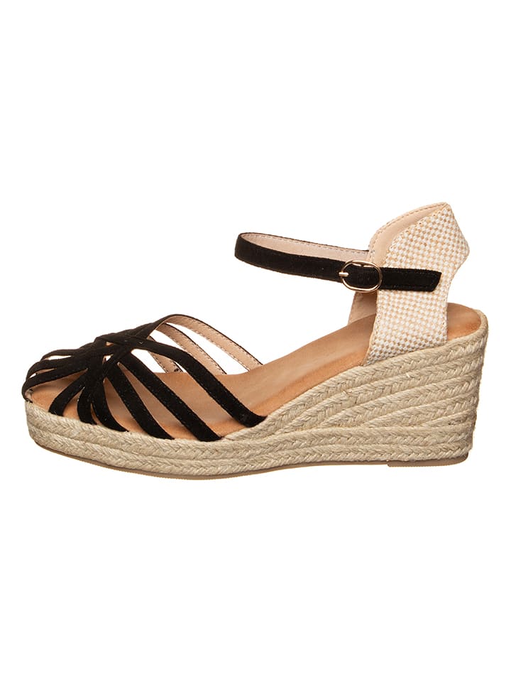 Bellucci Sandalen in Schwarz/ Creme - 57% | Größe 39 | Damen-sandalen