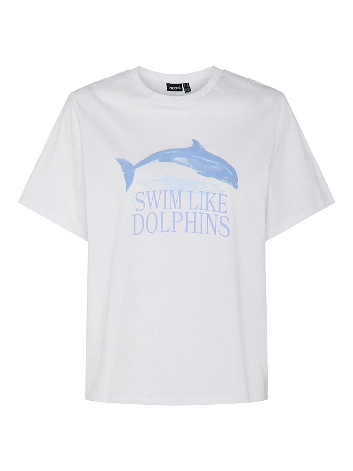 Pieces Shirt "Banda" in Weiß - 65% | Größe M | Damen-tops