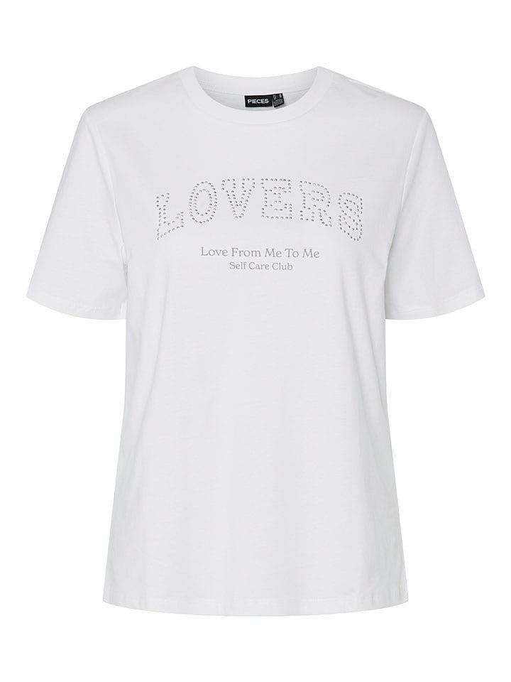 Pieces Shirt "Tara" in Weiß - 52% | Größe L | Damen-tops