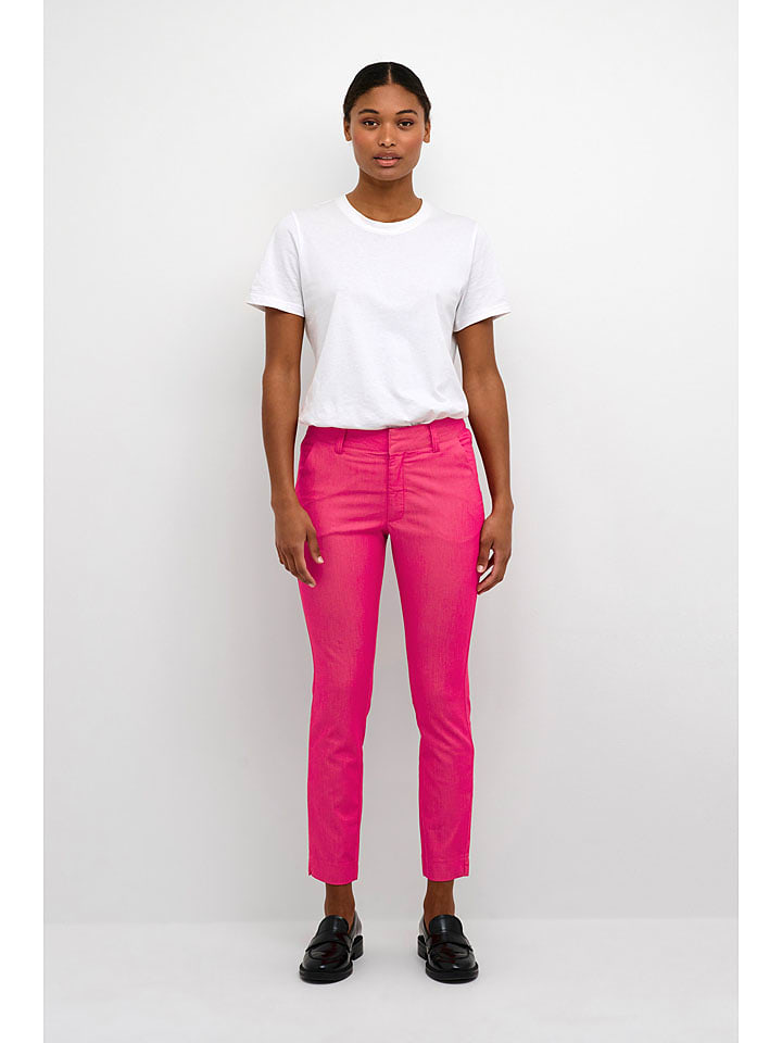 Kaffe Chino "Lea" in Pink - 62% | Größe 38 | Damenhosen