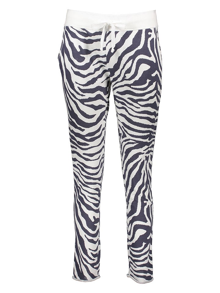 Juvia Pyjama-Hose in Weiß/ Dunkelblau - 80% | Größe M | Damen-loungewear