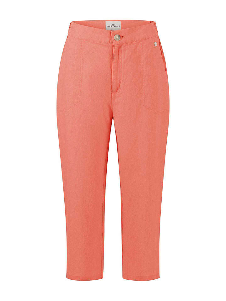Fynch Hutton Leinen-Hose in Orange - 80% | Größe 38 | Damenhosen