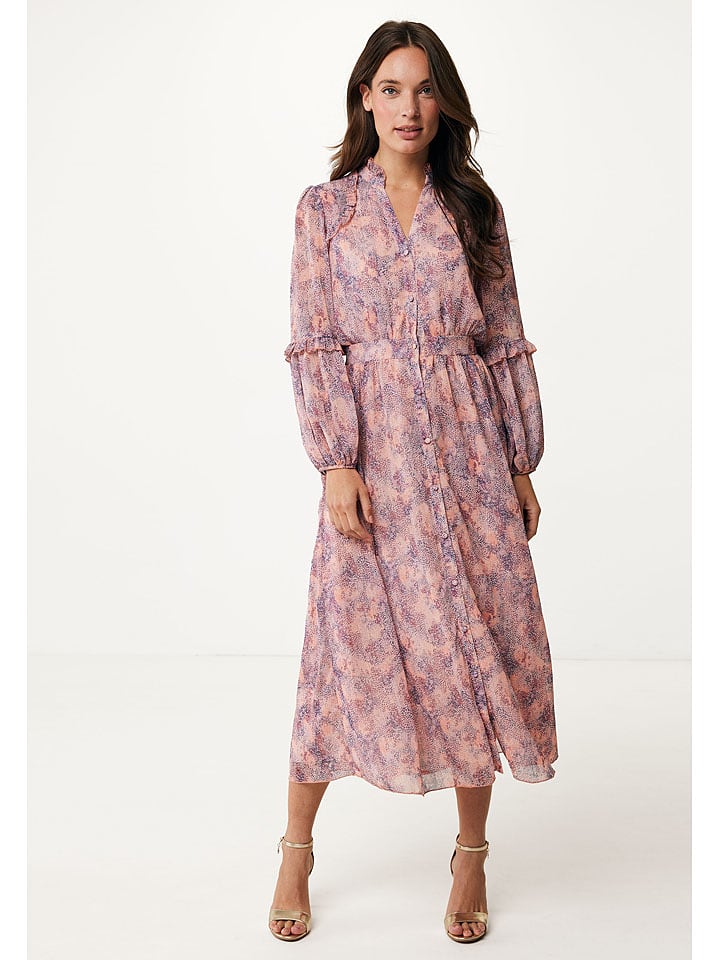 Mexx Kleid in Rosa/ Blau - 67% | Größe 42 | Damen-kleider