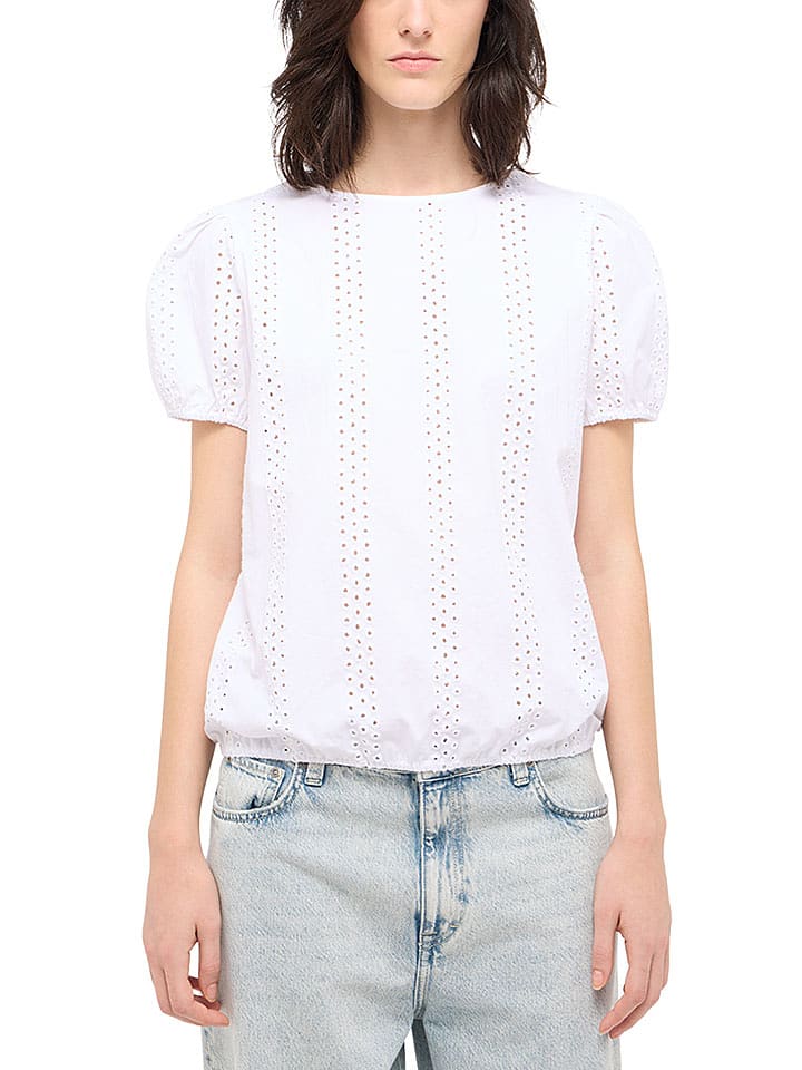 Mustang Bluse in Weiß - 63% | Größe 36 | Damen-blusen