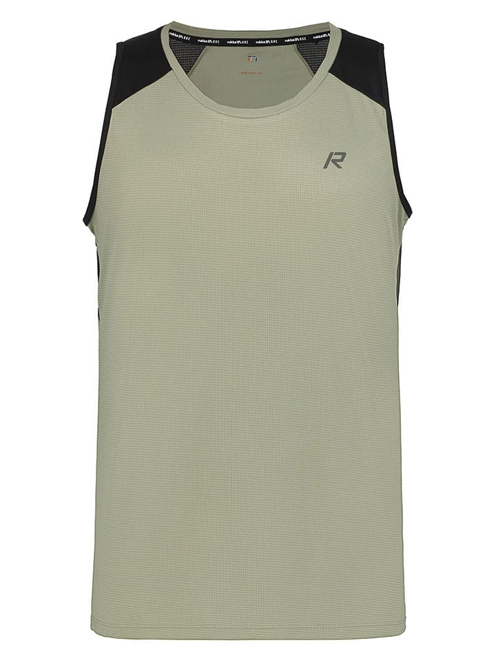 rukka Lauftop "Mikkola" in Khaki/ Schwarz - 44% | Größe L | Herren-sportshirts