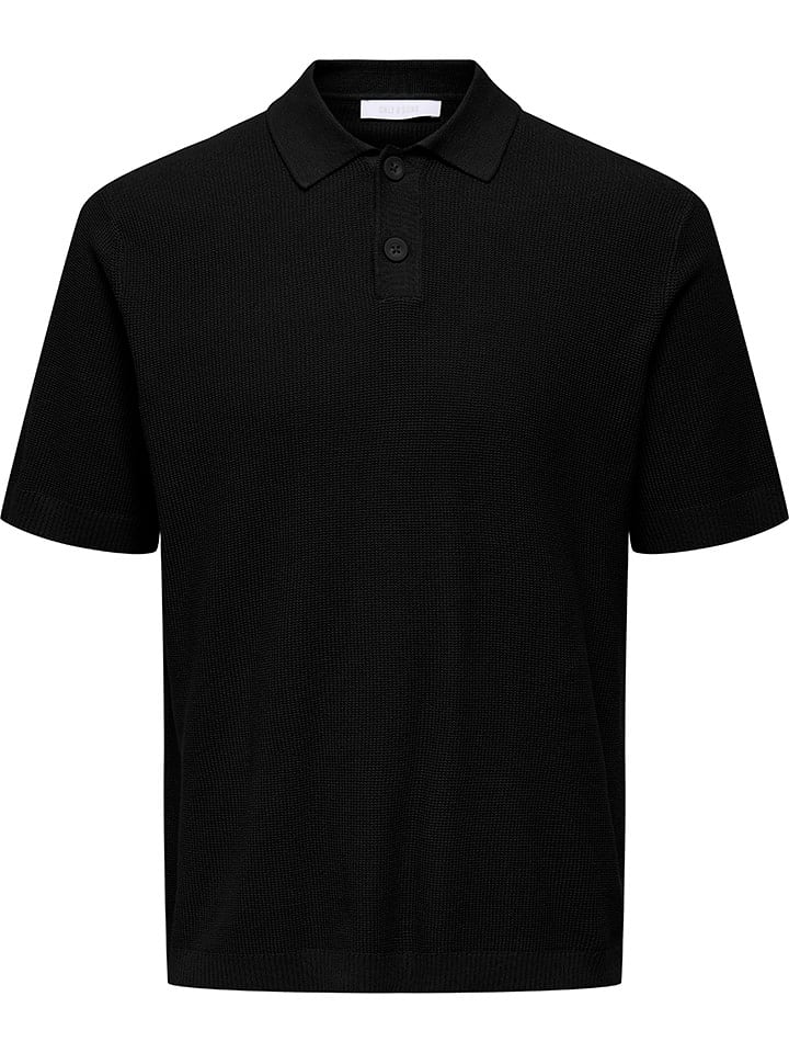 ONLY & SONS Poloshirt "Tony" in Schwarz - 38% | Größe XXL | Herren-plussize