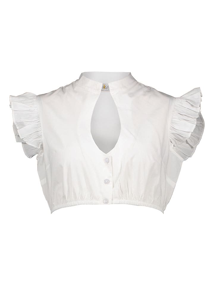 Almsach Dirndlbluse in Weiß - 52% | Größe 44 | Damen-dirndlblusen