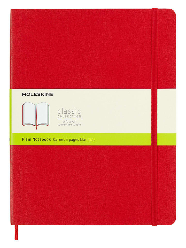 Moleskine Blanko Notizbuch in Rot - (B)19 x (H)25 cm - 17% | Buero-schulbedarf
