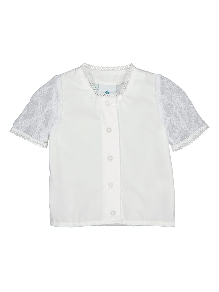 Isartrachten Dirndlbluse in Weiß - 64% | Größe 74 | Baby-hemden-blusen