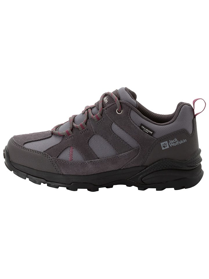 Jack Wolfskin Leder-Trekkingschuhe "TEXAPORE" in Dunkelgrau - 45% | Größe 39 | Damen-outdoor-sport-schuhe