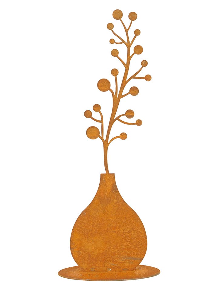 POSIWIO Gartendekoaufsteller ''Vase'' in Orange - (B)14 x (H)37 x (T)7 cm - 15% | Gartendeko
