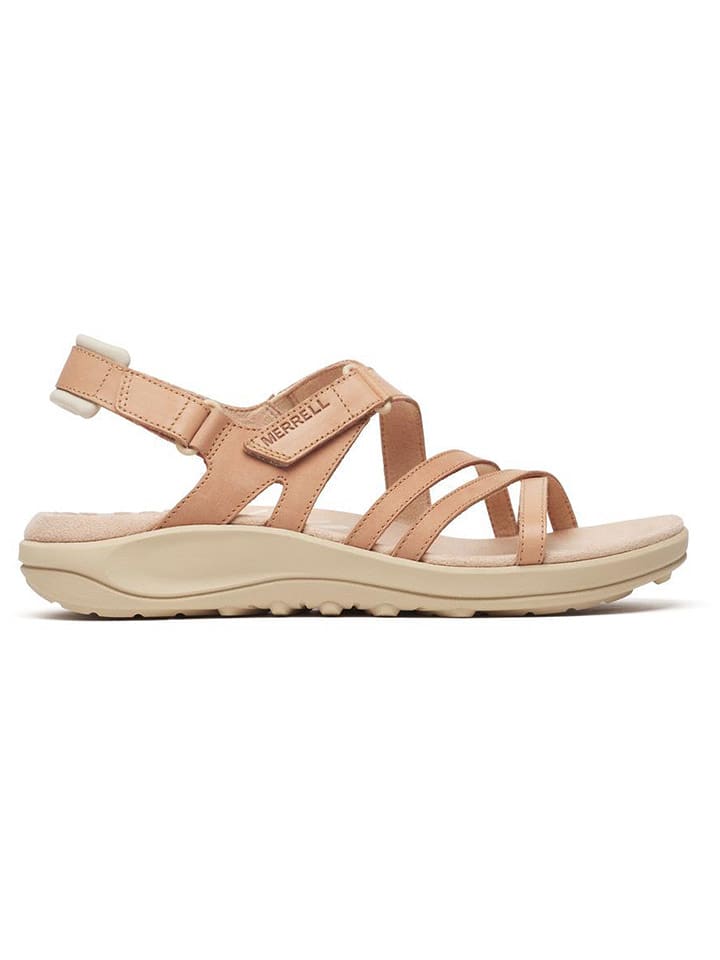 Merrell Leder-Sandalen "Harbor Backstrap" in Beige - 40% | Größe 40 | Damen-sandalen