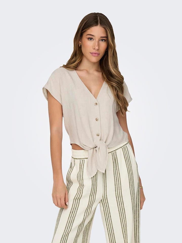 ONLY Bluse "Siesta" in Beige - 40% | Größe S | Damen-blusen