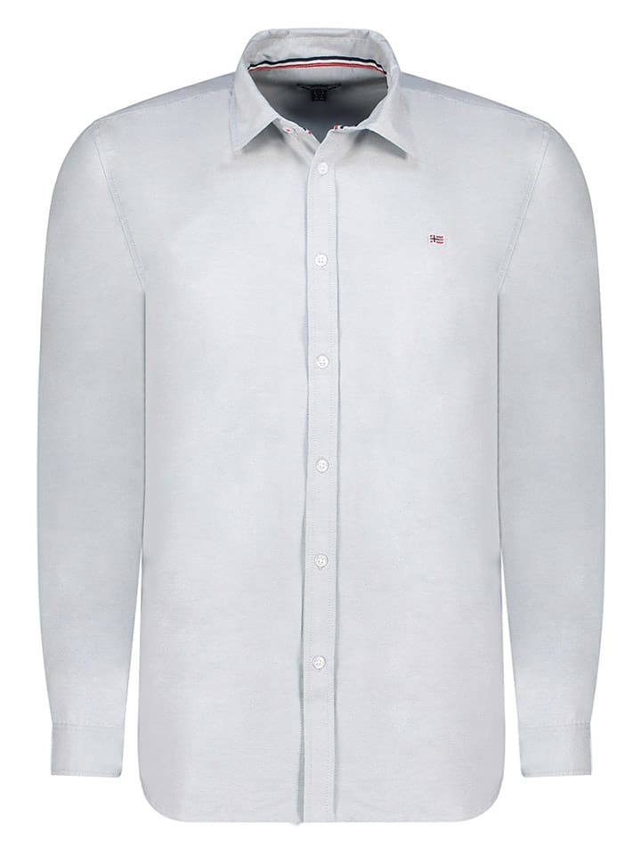 Geographical Norway Hemd "Zac" - Regular fit - in Grau - 67% | Größe M | Herren-plussize