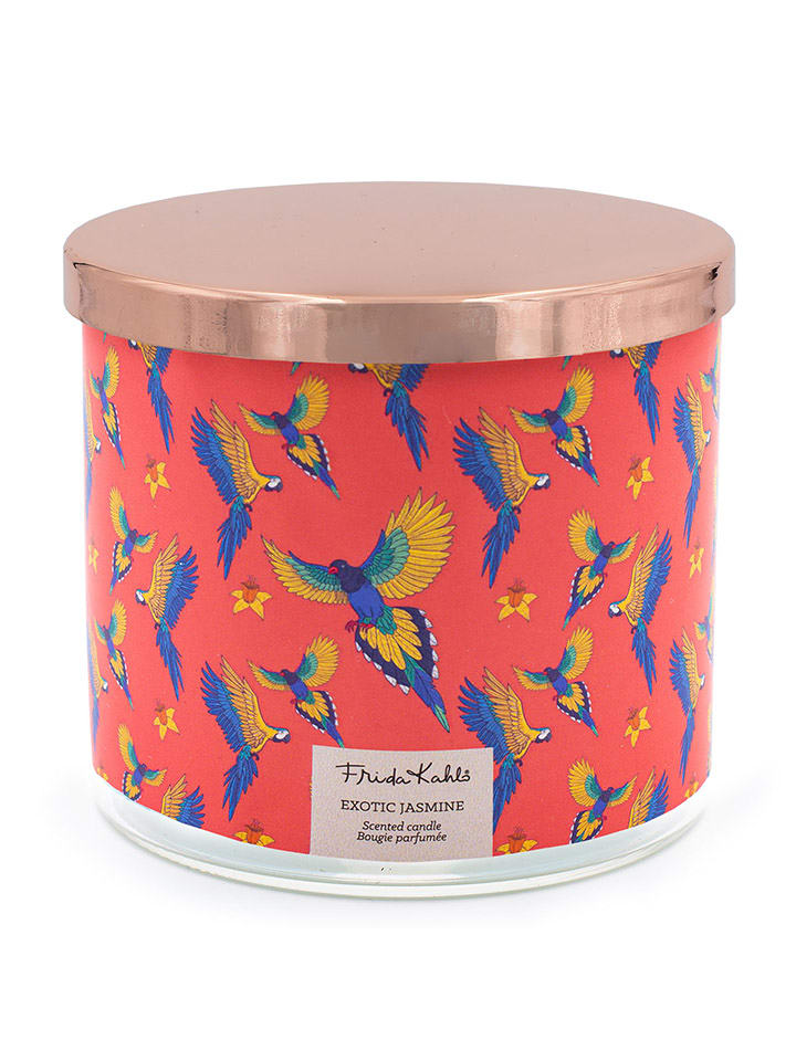Frida Kahlo Duftkerze ''Exotic Jasmine'' in Rot/ Blau - 400 g - 15% | Kerzen-vasen