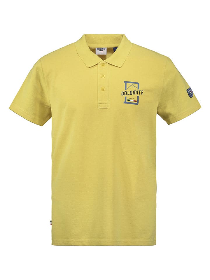DOLOMITE Poloshirt "Dobbiaco" in Gelb - 77% | Größe S | Herren-plussize