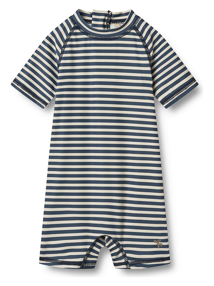 Wheat Badeoverall "Cas" in Dunkelblau/ Creme - 48% | Größe 86 | Baby-bademode