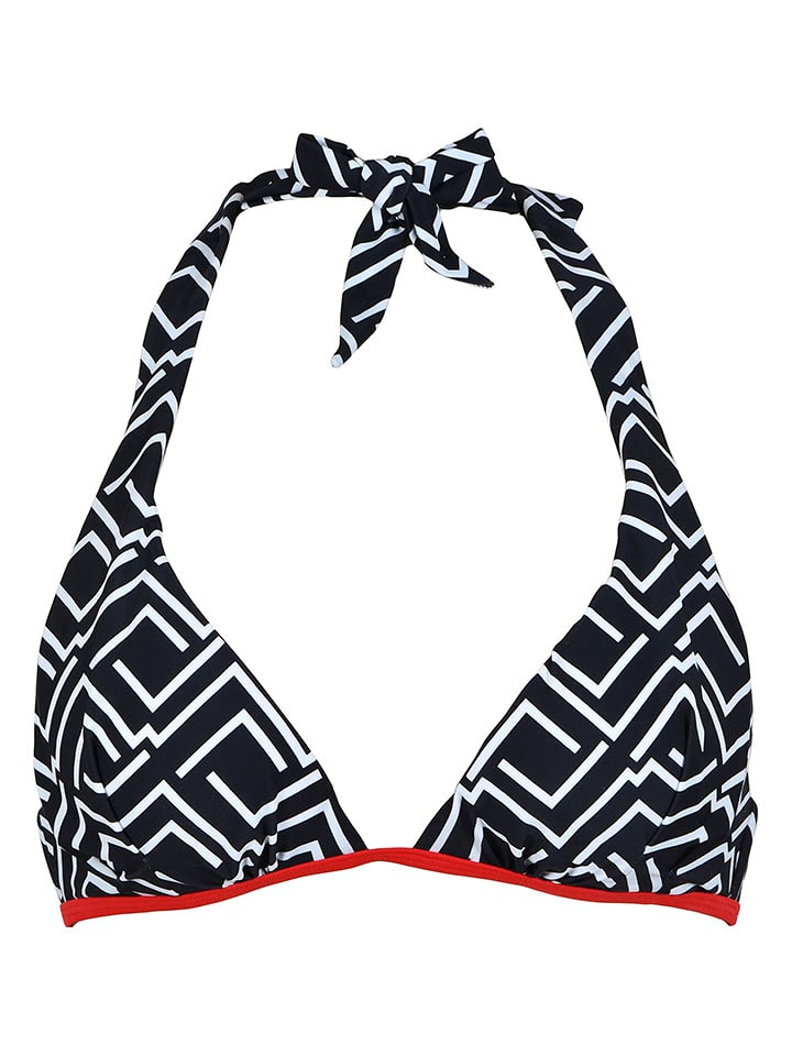 Naturana Bikini-Oberteil in Schwarz/ Weiß/ Rot - 43% | Größe 38 | Damen-bademode