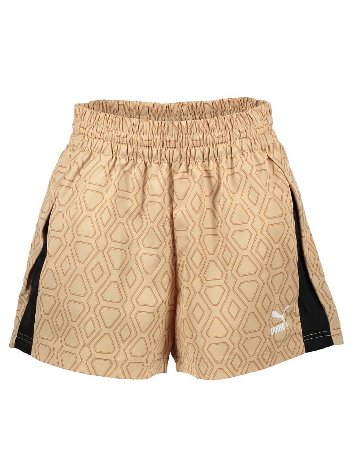 Puma Shorts "T7 Trend 7etter" in Beige/ Gold - 68% | Größe L | Shorts