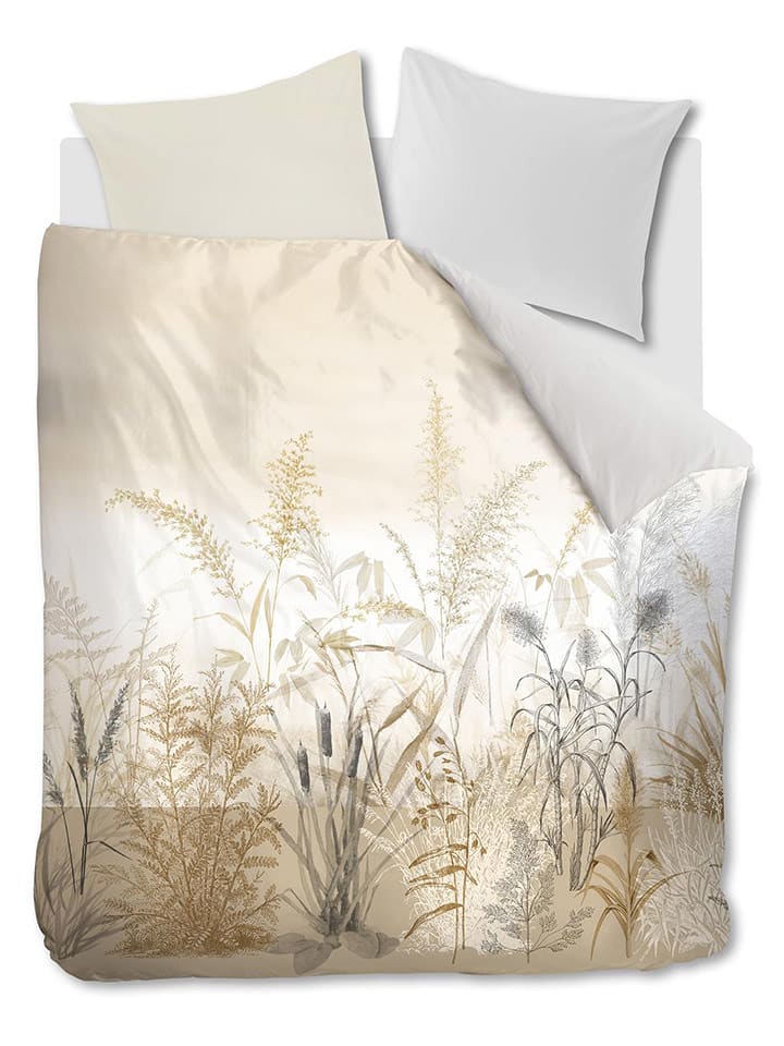 Beddinghouse Bettwäsche-Set "Florine" in Weiß/ Beige - 56% | Größe 135x200 cm | Bettwaesche-bettwaren