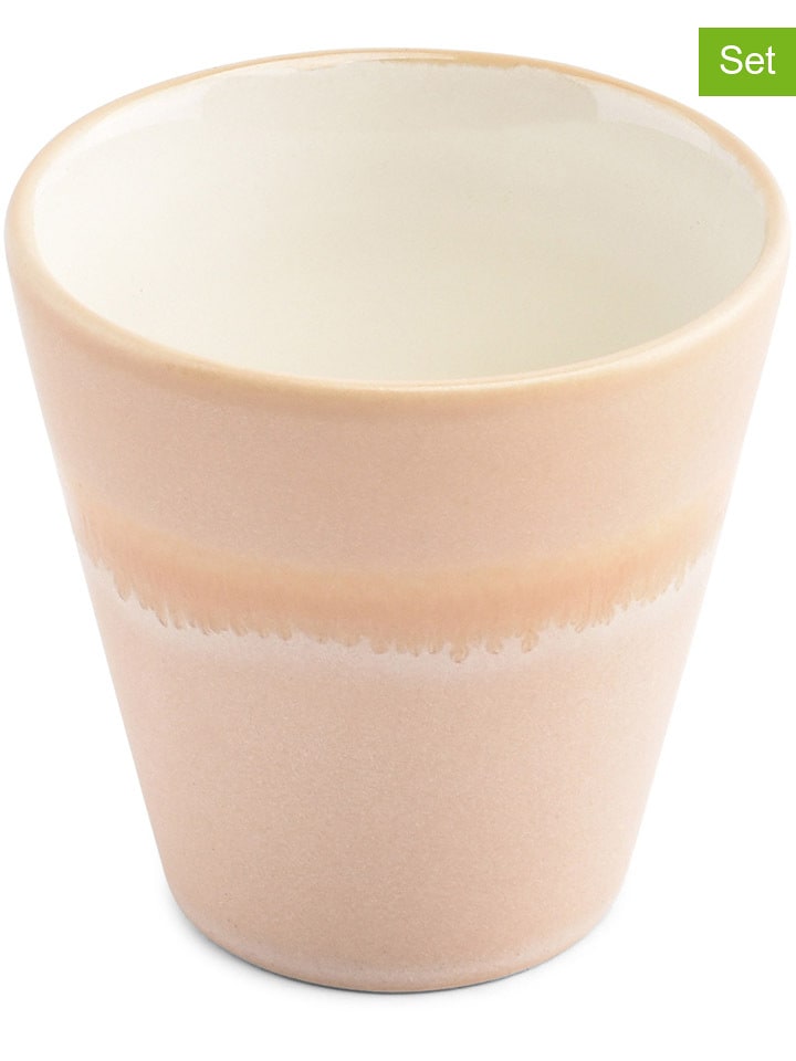 Salt and Pepper 4er-Set: Becher ''Flow'' in Rosa - 180 ml - 43% | Gedeckter-tisch