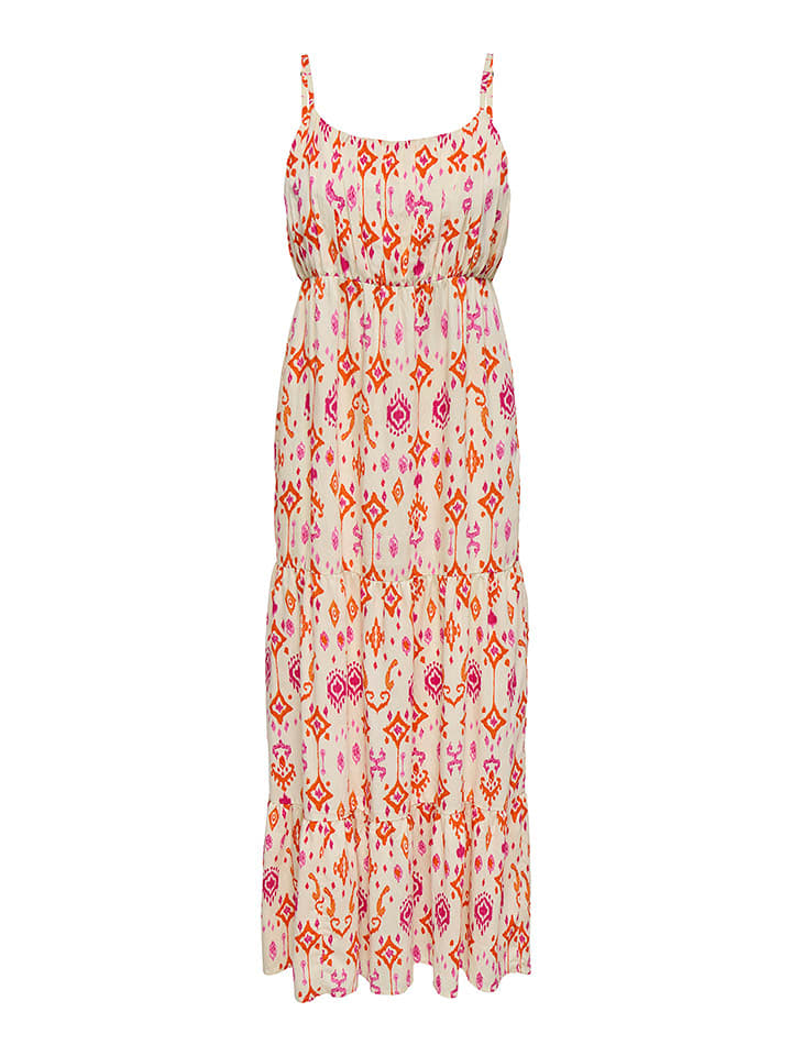 ONLY Kleid "Abiella" in Beige/ Bunt - 56% | Größe S | Damen-kleider