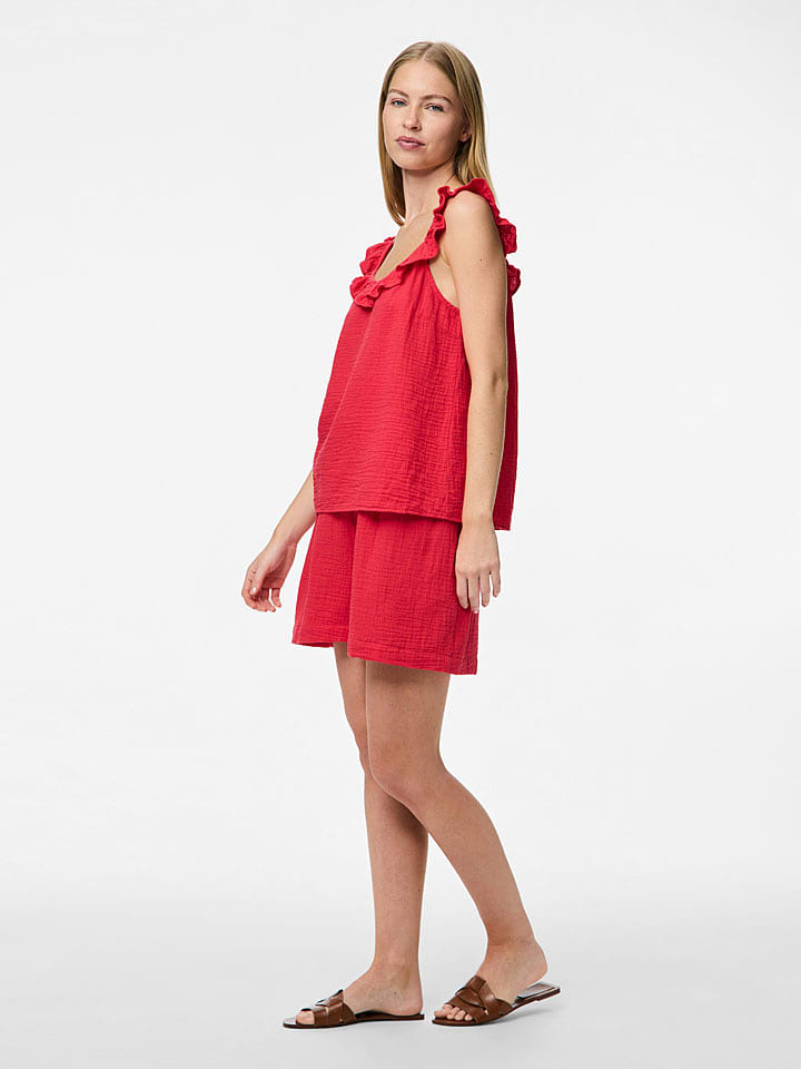 Pieces Shorts "Sastina" in Rot - 81% | Größe S | Shorts