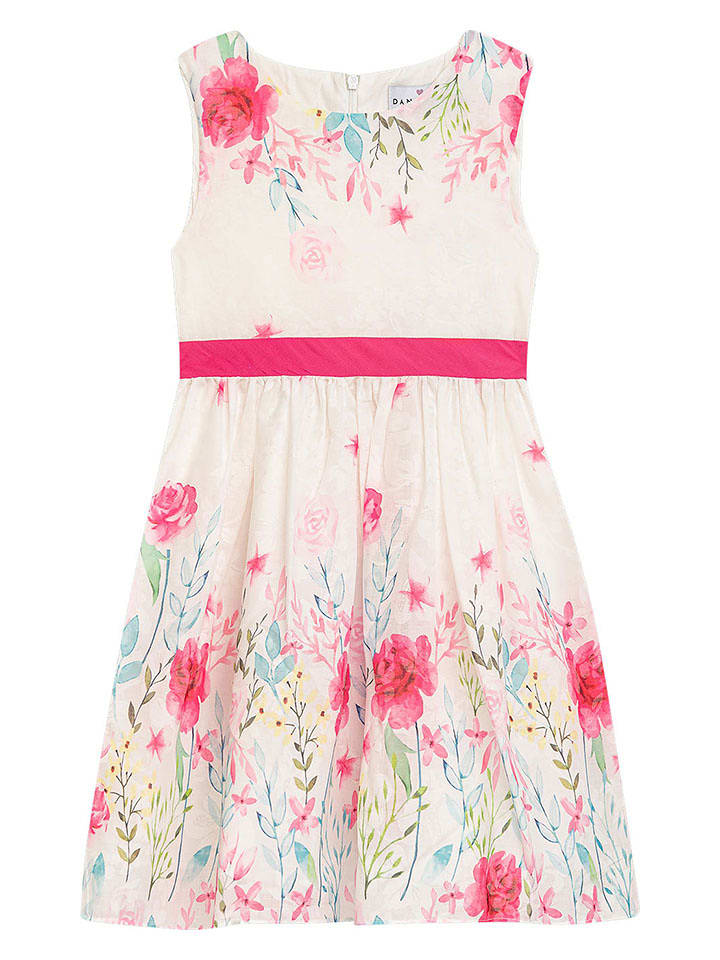 Danamade Kleid "Dualani" in Creme/ Pink - 73% | Größe 104 | Kinderkleider