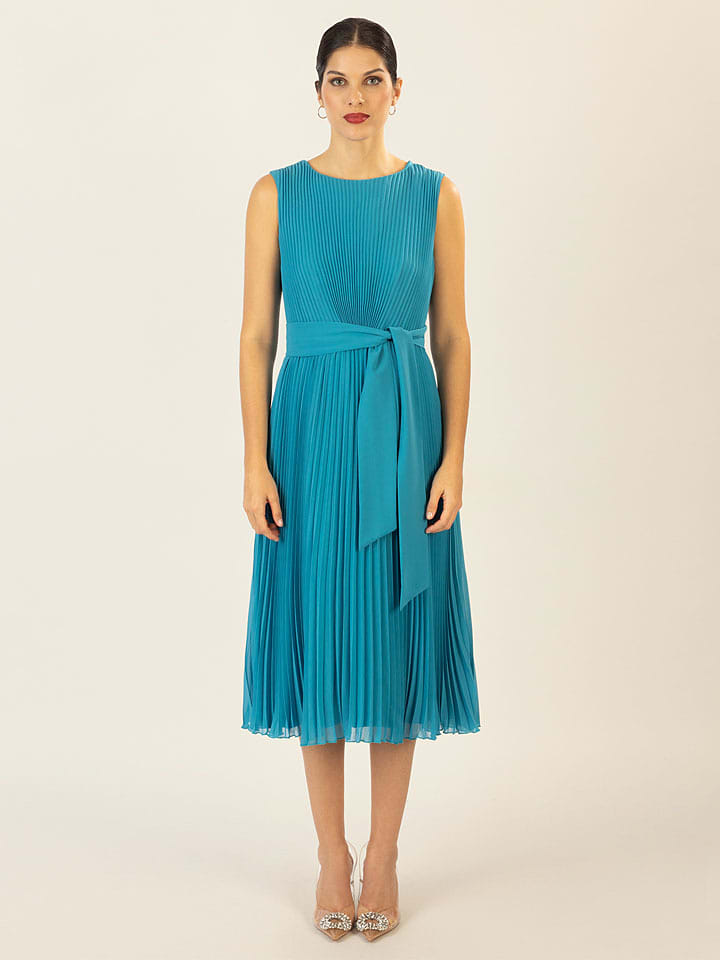 APART Plisseekleid in Blau - 74% | Größe 42 | Damen-kleider