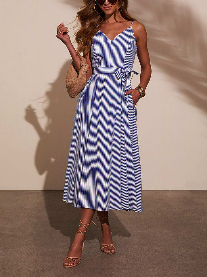 LA Angels Kleid in Blau/ Weiß - 69% | Größe M | Damen-kleider