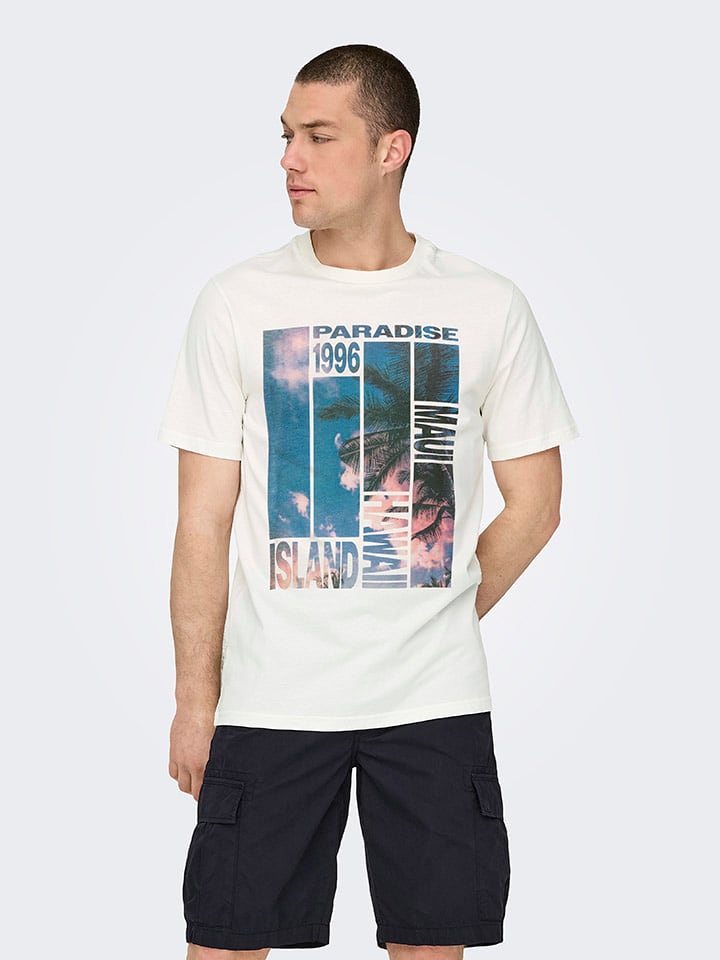 ONLY & SONS Shirt in Weiß - 53% | Größe XXL | Herren-plussize
