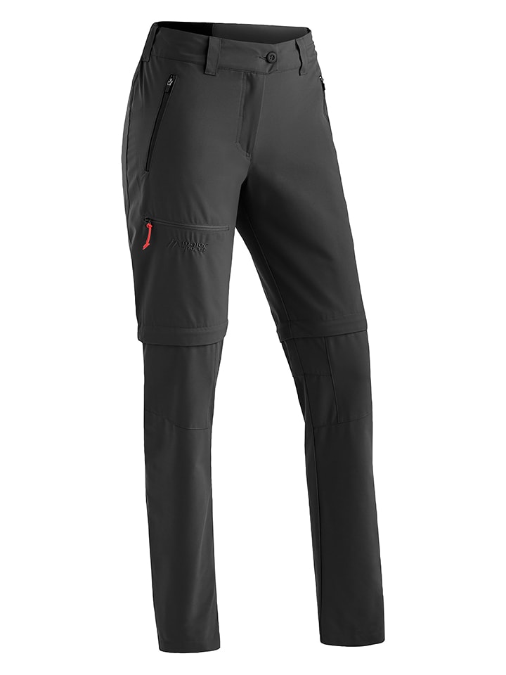 Maier Sports Zippoff-Funktionshose "Nata" in Anthrazit - 44% | Größe 34 | Damen-sporthosen