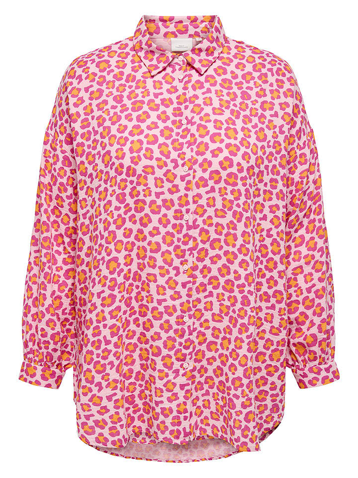 ONLY Carmakoma Bluse in Pink/ Rosa/ Rot - 56% | Größe 48 | Damen-blusen