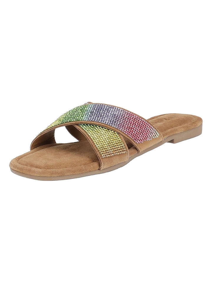 Lazamani Pantoletten in Bunt - 58% | Größe 39 | Damen-pantoletten