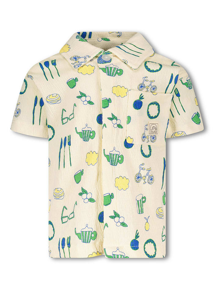 The New Chapter Hemd "Jacky" in Creme/ Bunt - 71% | Größe 122/128 | Baby-hemden-blusen