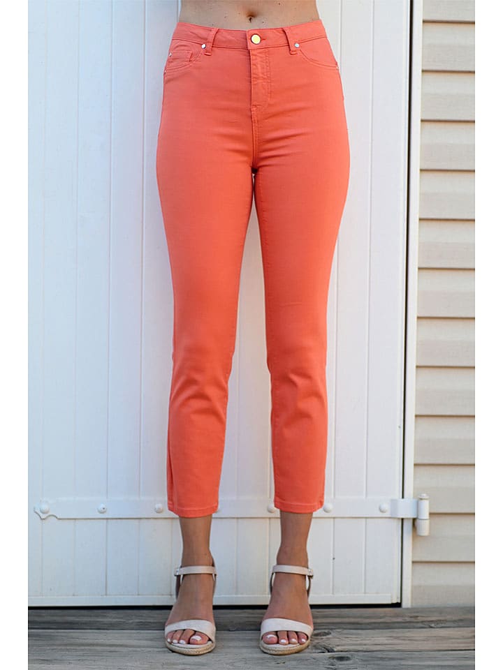 Bleu d'Azur Jeans "Paula" in Orange - 78% | Größe 38 | Damenjeans