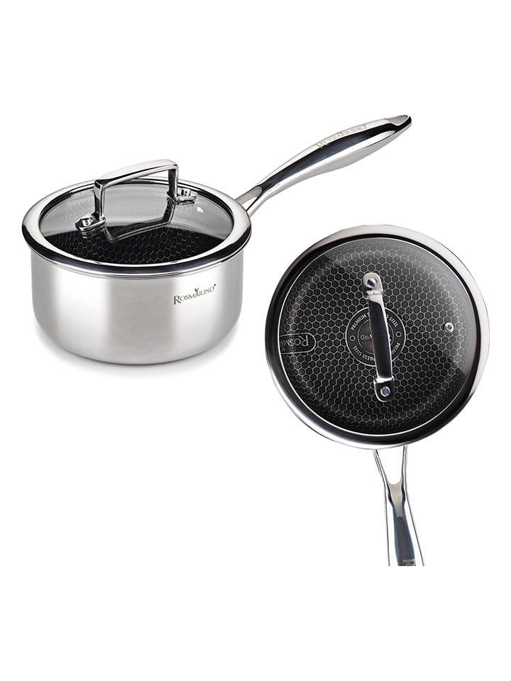 ROSMARINO 2tlg. Set: Stielkasserolle ''Hexapro'' in Silber - 1,2 l - 38% | Kochgeschirr