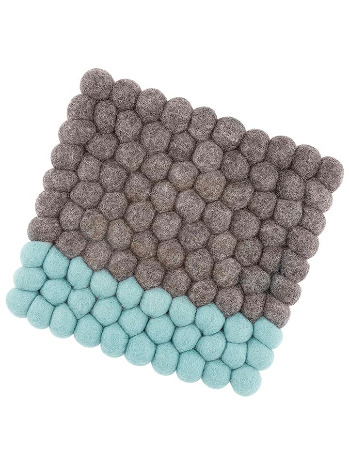 Cilio Untersetzer "Lana Due" in Braun/ Türkis - (L)21 x (B)21 cm - 10% | Aufbewahren-servieren