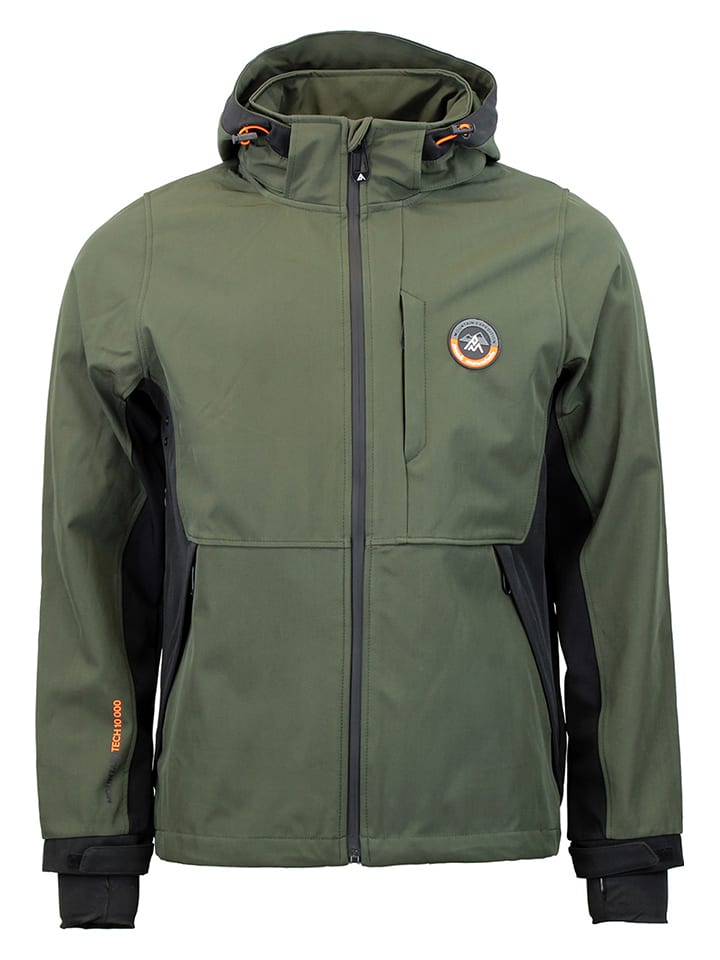 Peak Mountain Softshelljacke in Khaki - 59% | Größe L | Herren-outdoorjacken