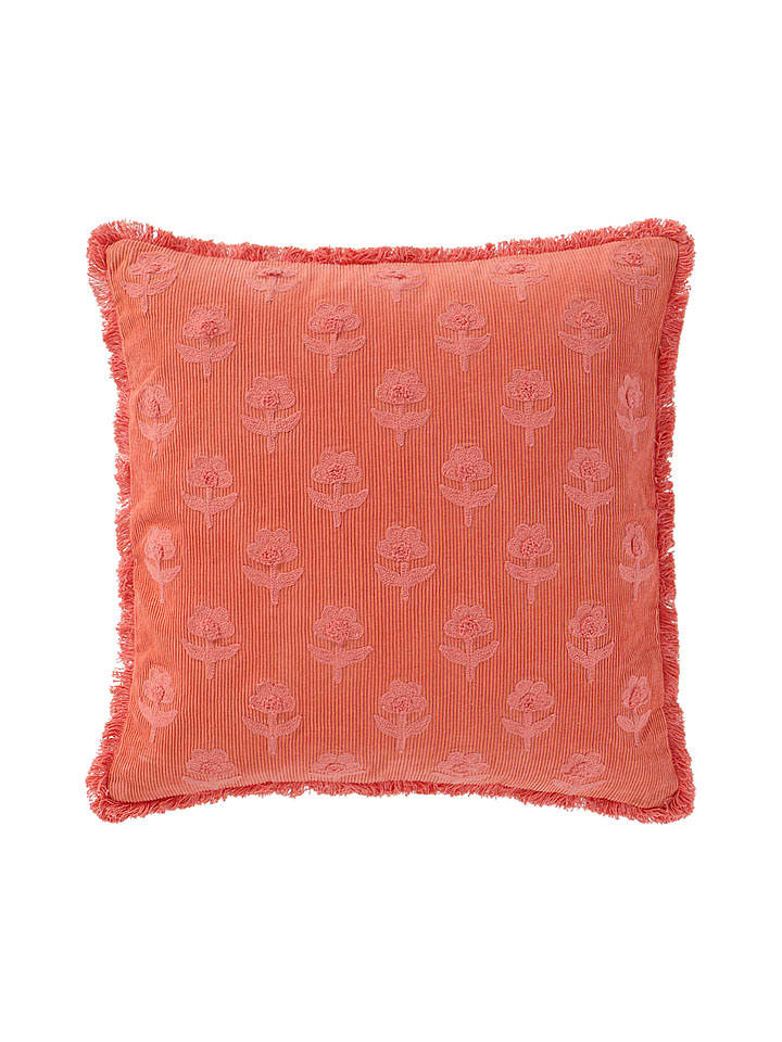 Jotex Kissenhülle ''Flora'' in Orange - 29% | Größe 50x50 cm | Dekokissen