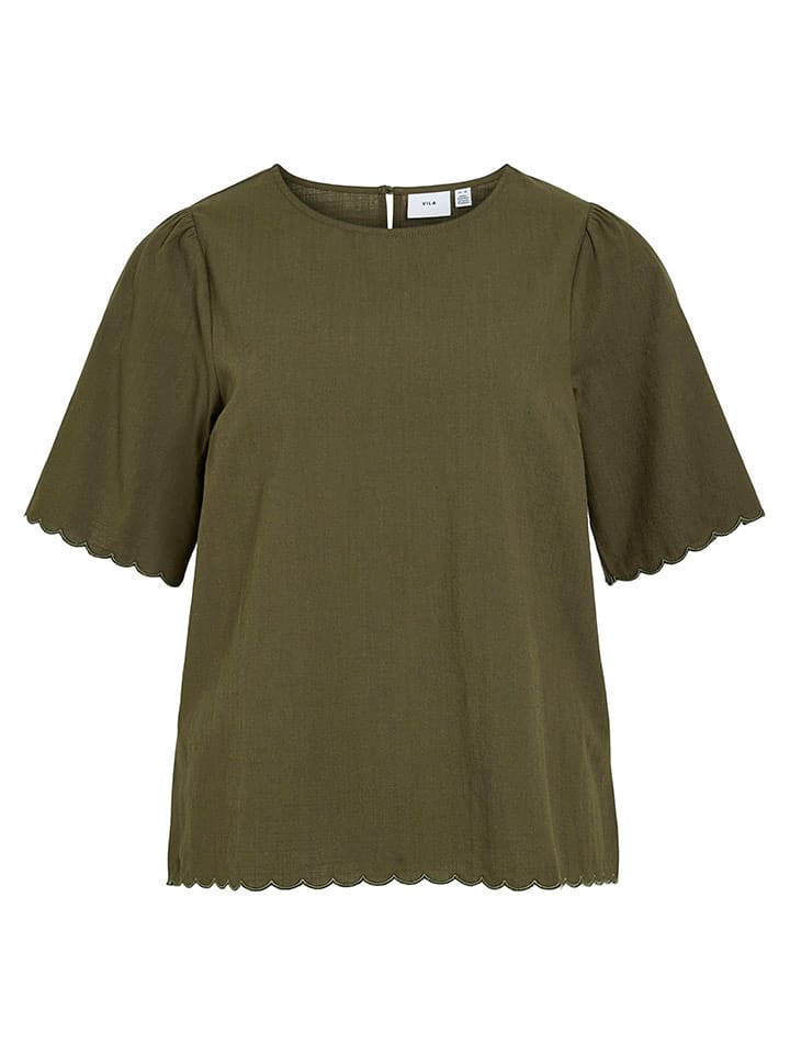 Vila Bluse in Khaki - 54% | Größe 40 | Damen-blusen