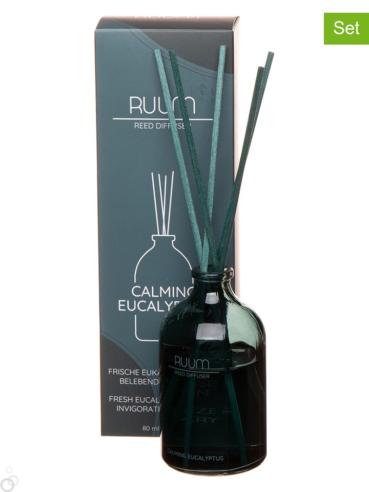 Ruum 6er-Set: Raumdüfte ''Calming Eucalyptus'', je 80 ml - 41% | Kerzen-vasen