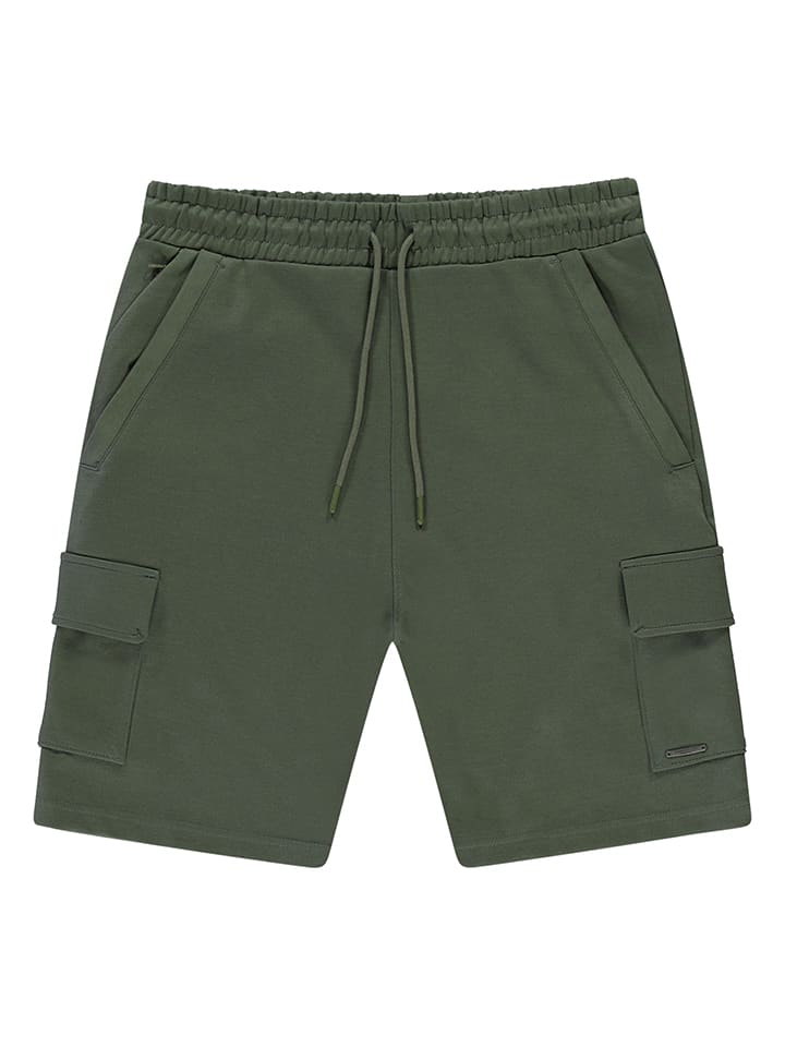 Cars Jeans Cargo-Sweatshorts "Redush" in Moosgrün - 60% | Größe XL | Herren-plussize
