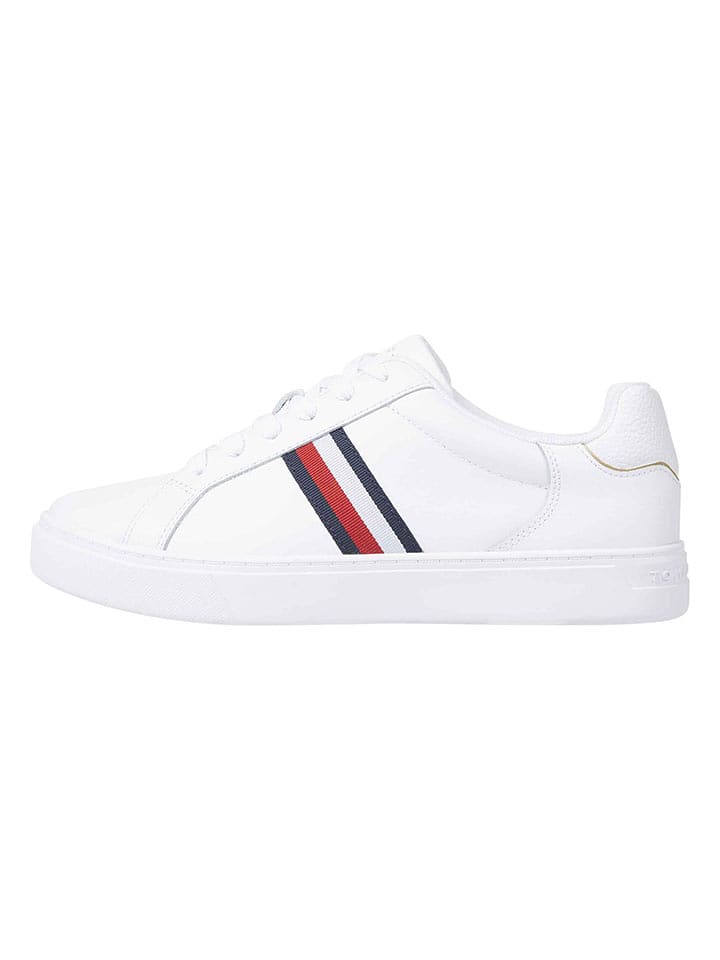 Tommy Hilfiger Shoes Leder-Sneakers in Weiß - 47% | Größe 40 | Damen-sneakers