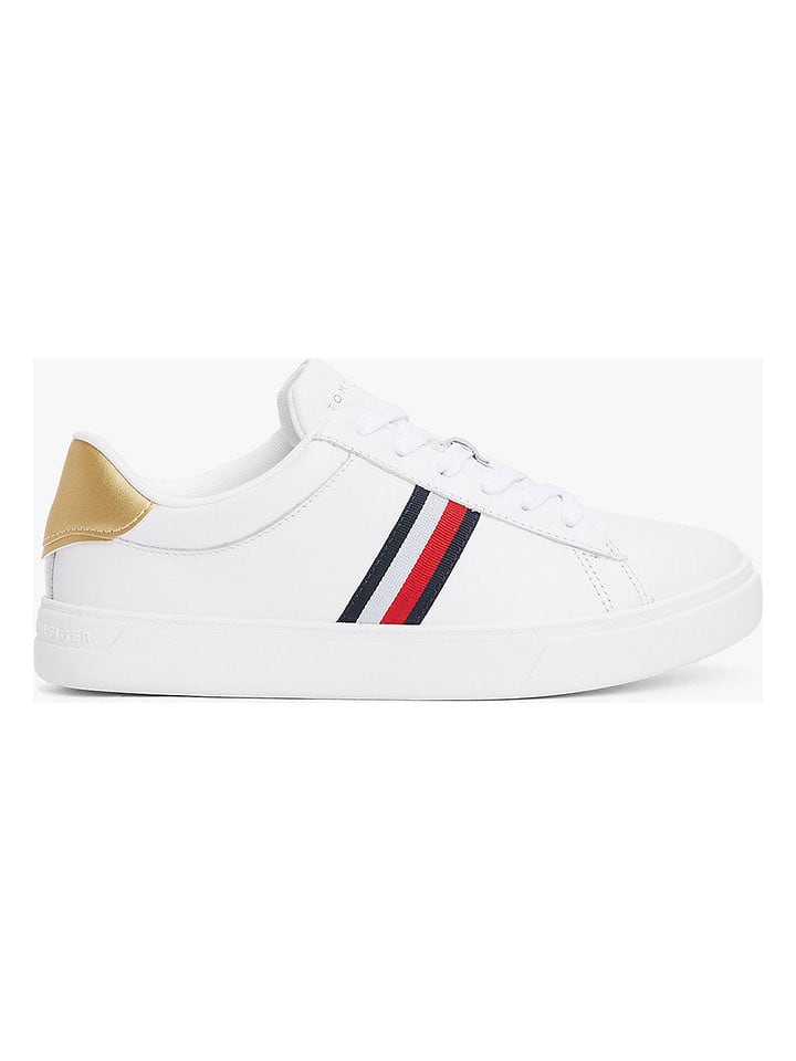 Tommy Hilfiger Shoes Leder-Sneakers in Weiß - 40% | Größe 39 | Damen-sneakers