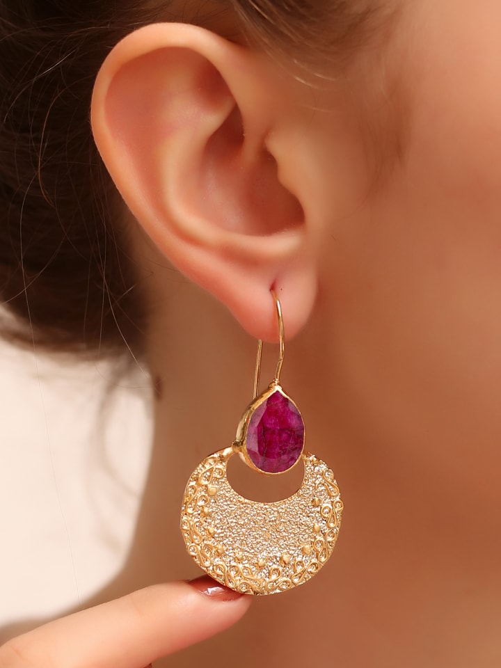 L'Atelier de Gaia Vergold. Ohrringe mit Edelsteinen - 63% | Schmuck