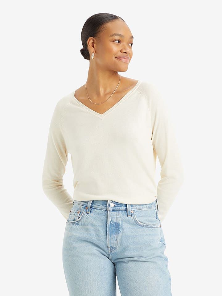 Levi's Pullover in Creme - 64% | Größe L | Damen-pullover-cardigans