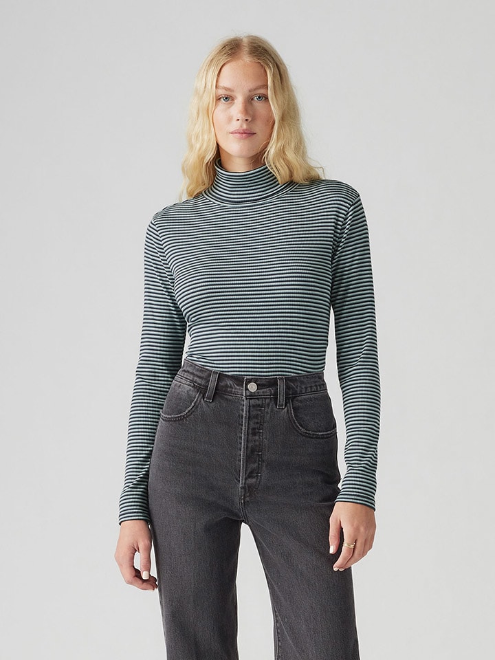 Levi's Longsleeve in Dunkelblau/ Hellblau - 53% | Größe M | Damen-tops