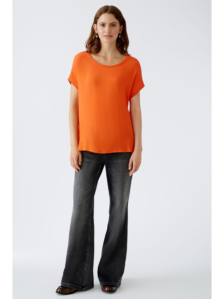 Oui Shirt in Orange - 80% | Größe 40 | Damen-tops